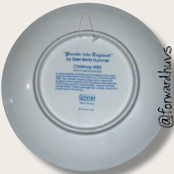 1980 Schmid “Parade into Toyland” Christmas Plate – Berta Hummel - No Box - Picture 4 of 7